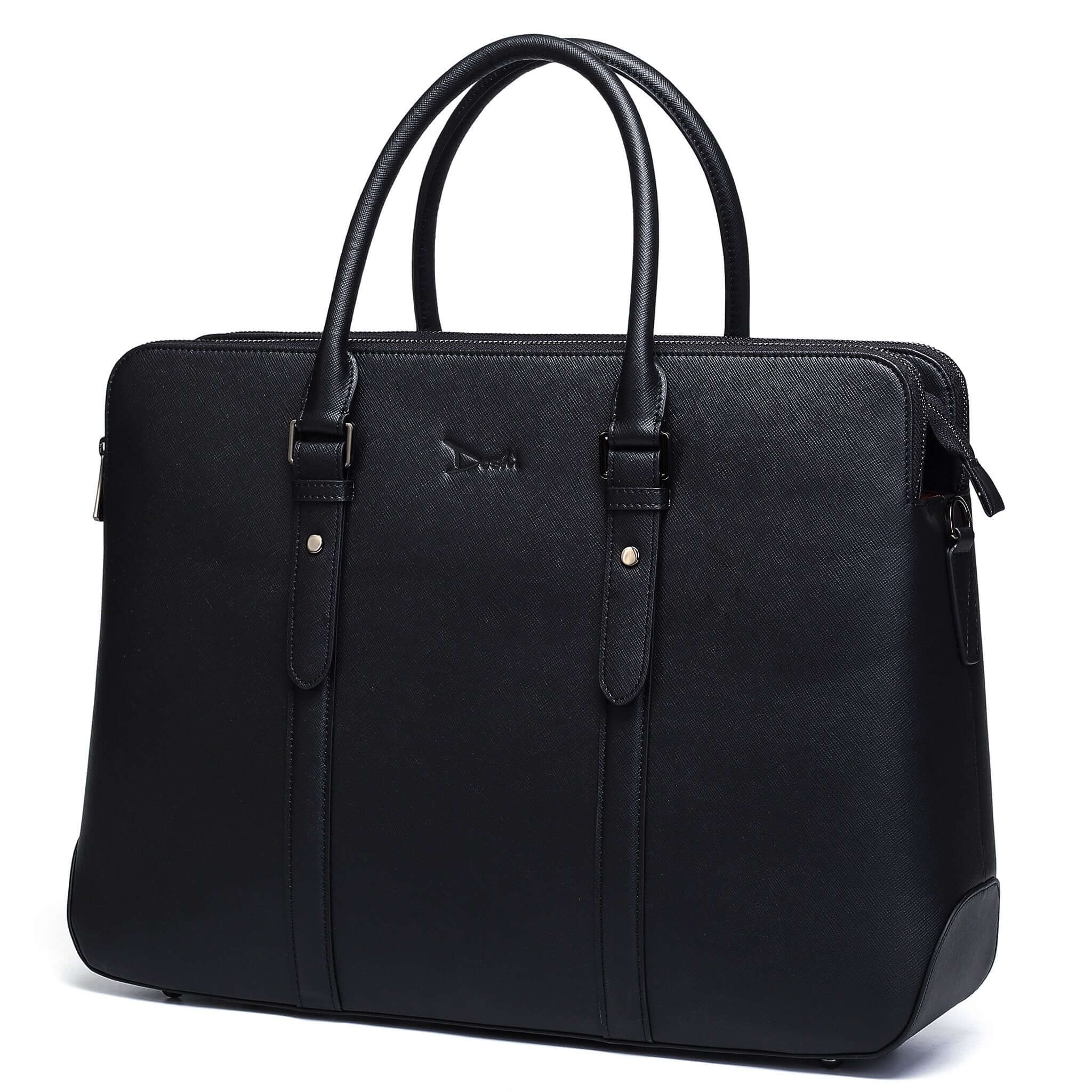Large Classic Men's Vegan Briefcase 3 - Image 13