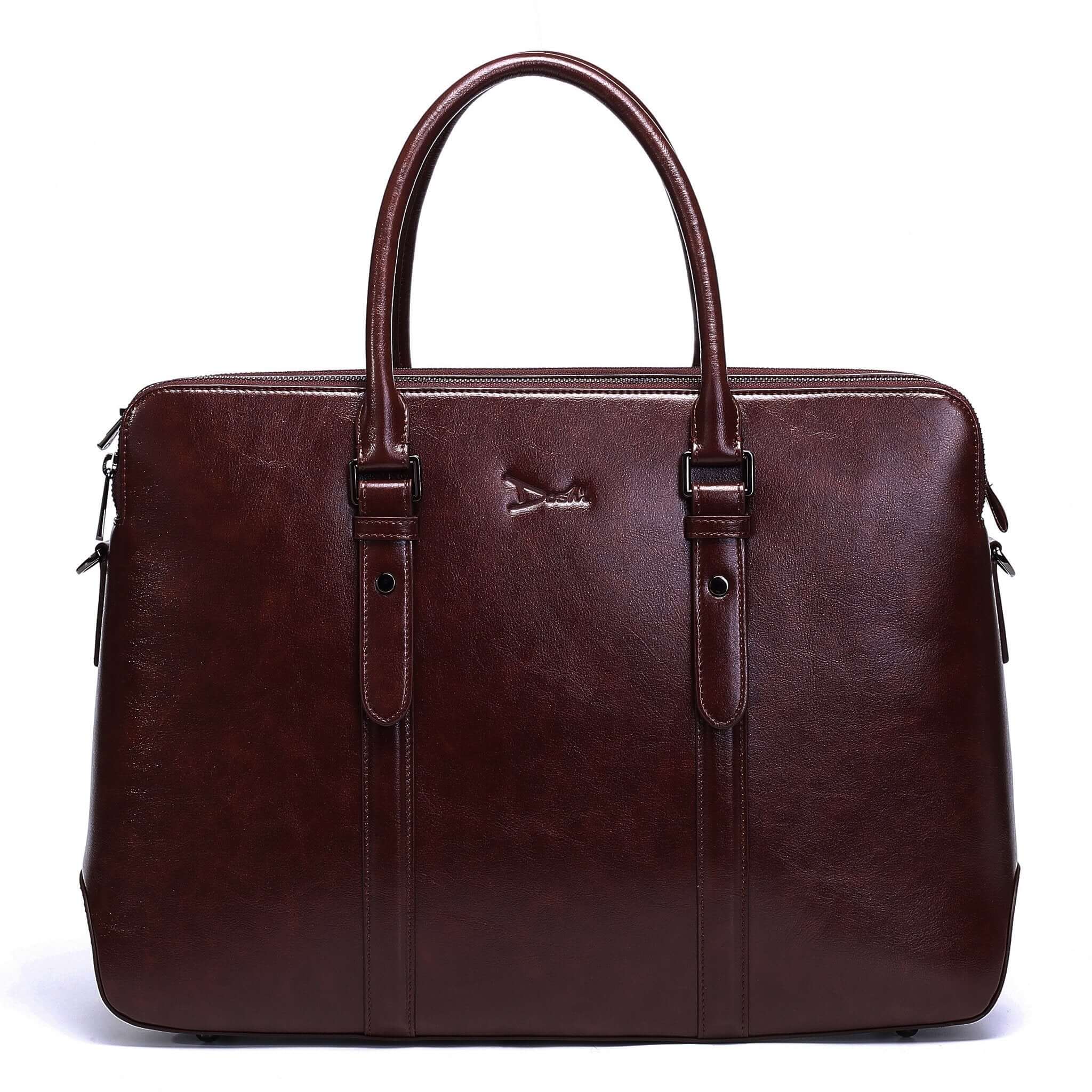 Large Classic Men's Vegan Briefcase 3 - Image 17