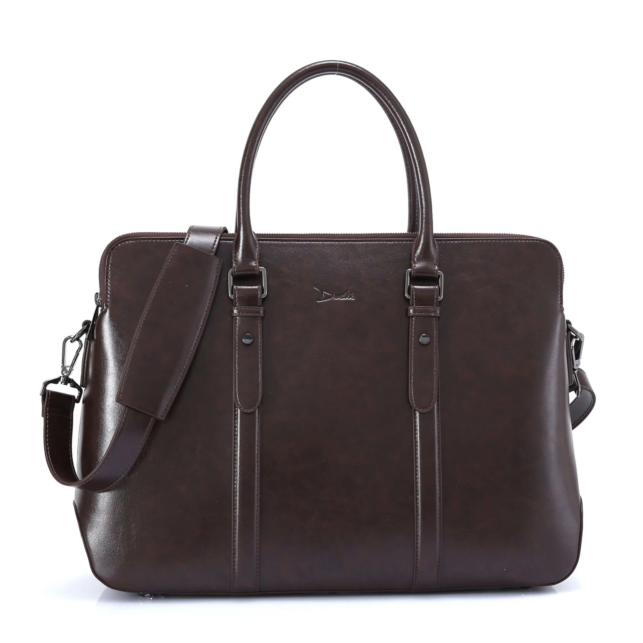 Large Classic Men's Vegan Briefcase 3 - Image 23