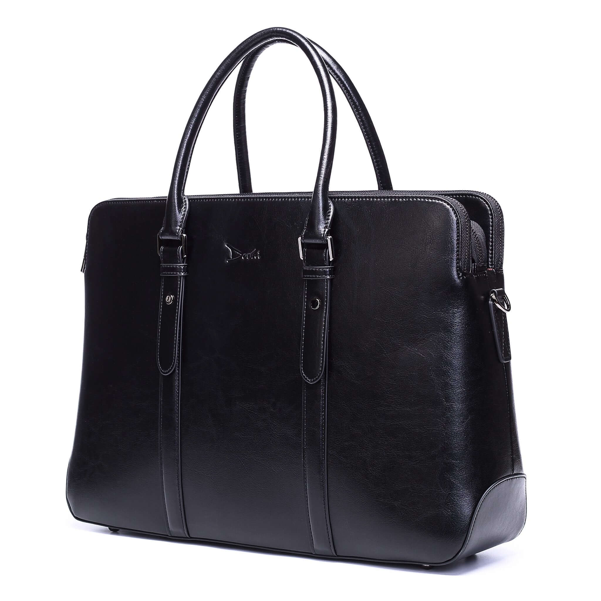 Large Classic Men's Vegan Briefcase 3 - Image 5