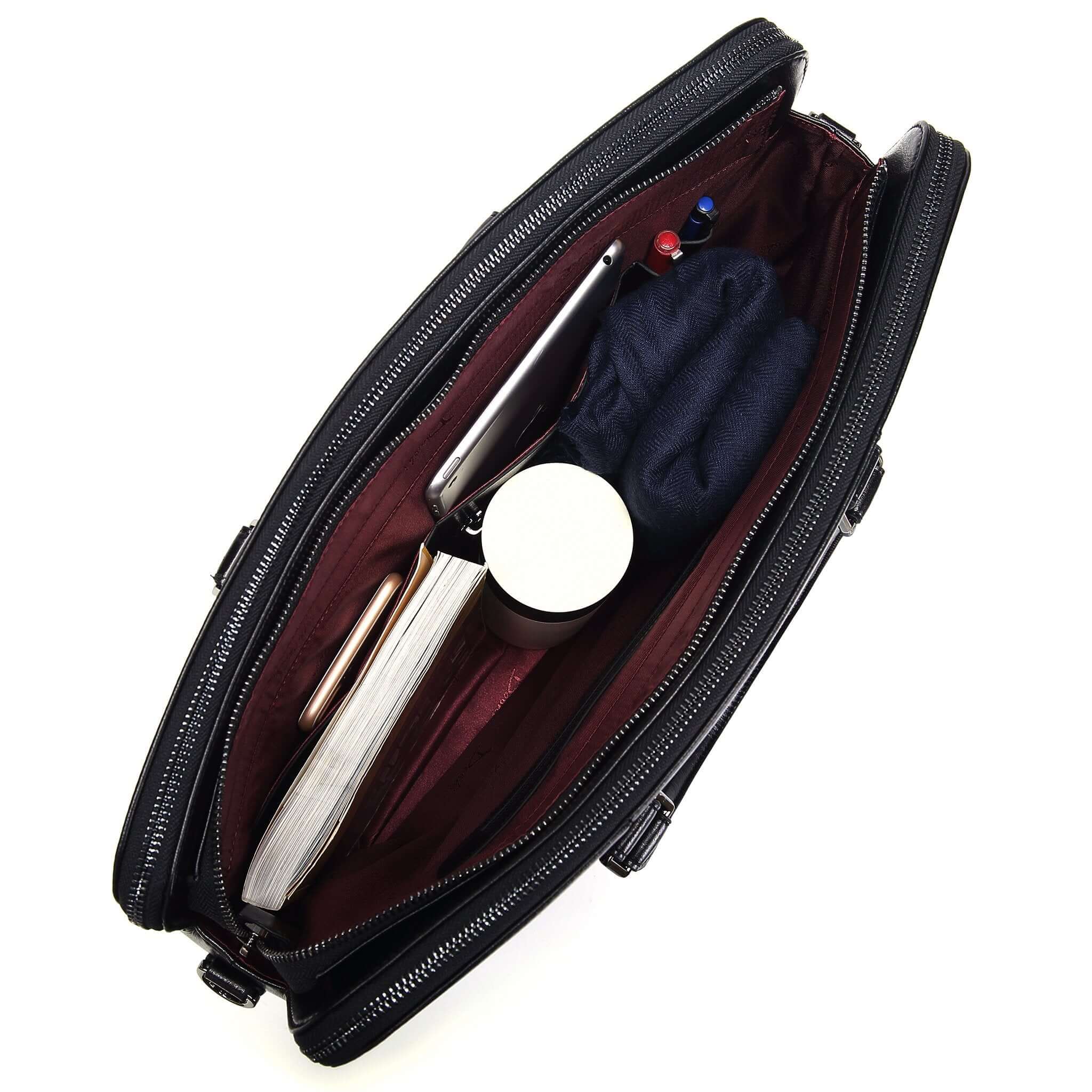 Large Classic Men's Vegan Briefcase 3 - Image 8