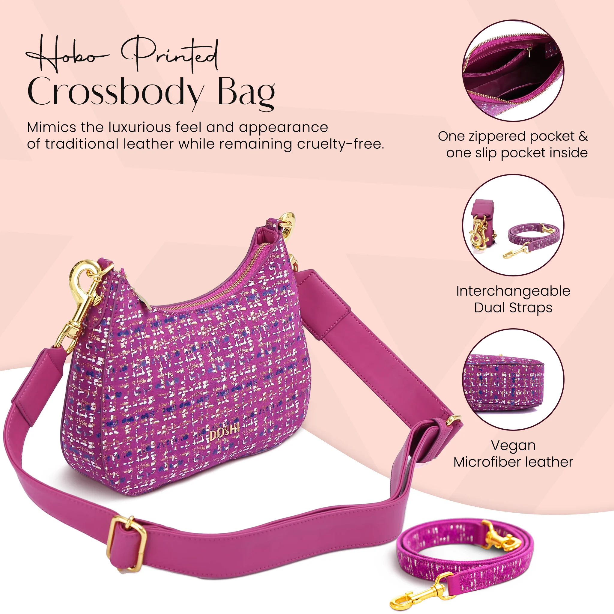 Hobo Printed Crossbody Bag - Image 3