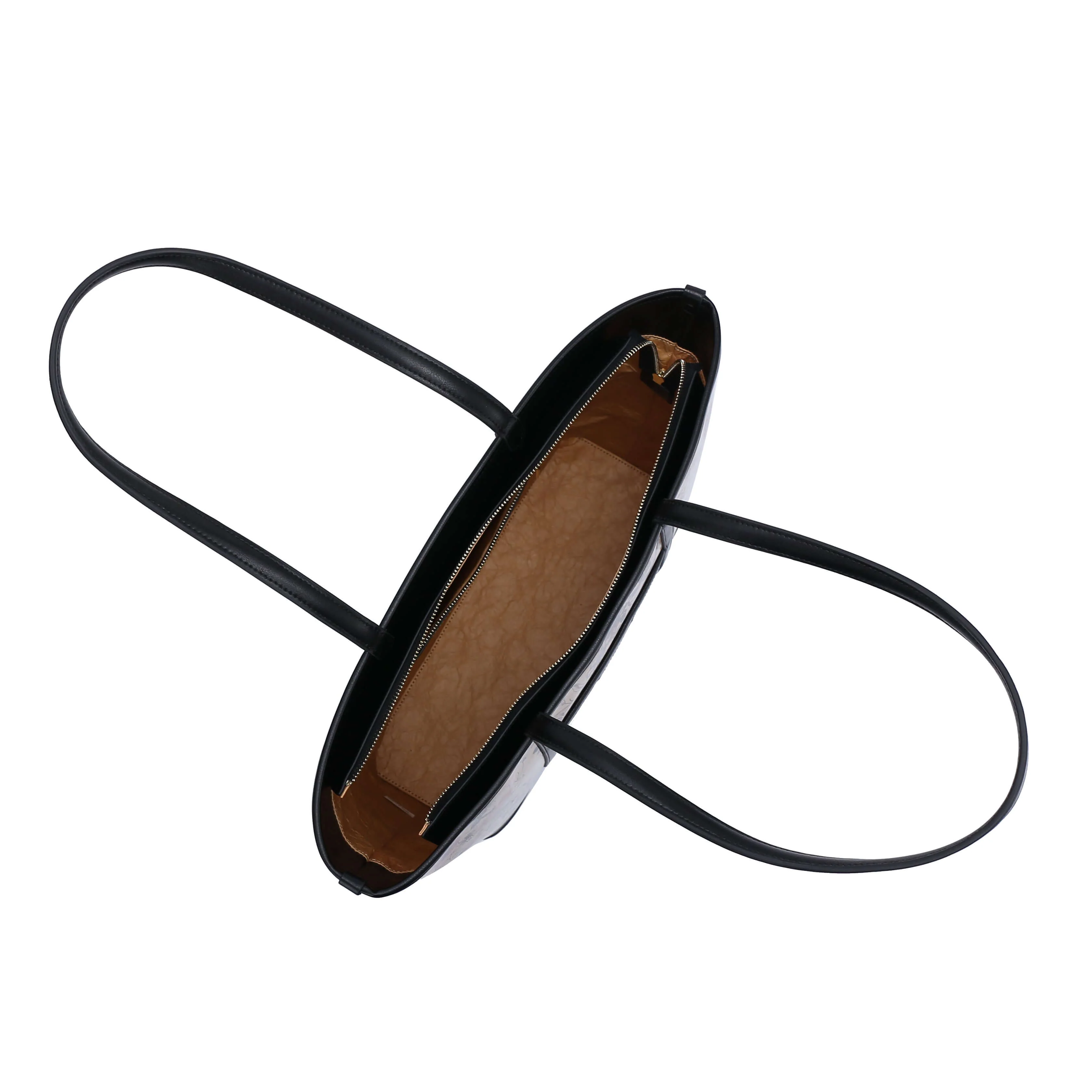 The Standard : Large Floral Kraft Paper Vegan Leather Tote - Image 5