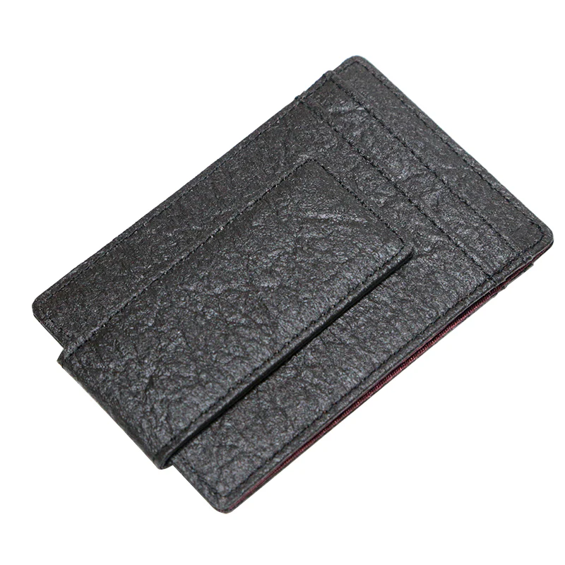 Doshi Pinatex Sustainable Vegan Card Holder with Money Clip - Image 3