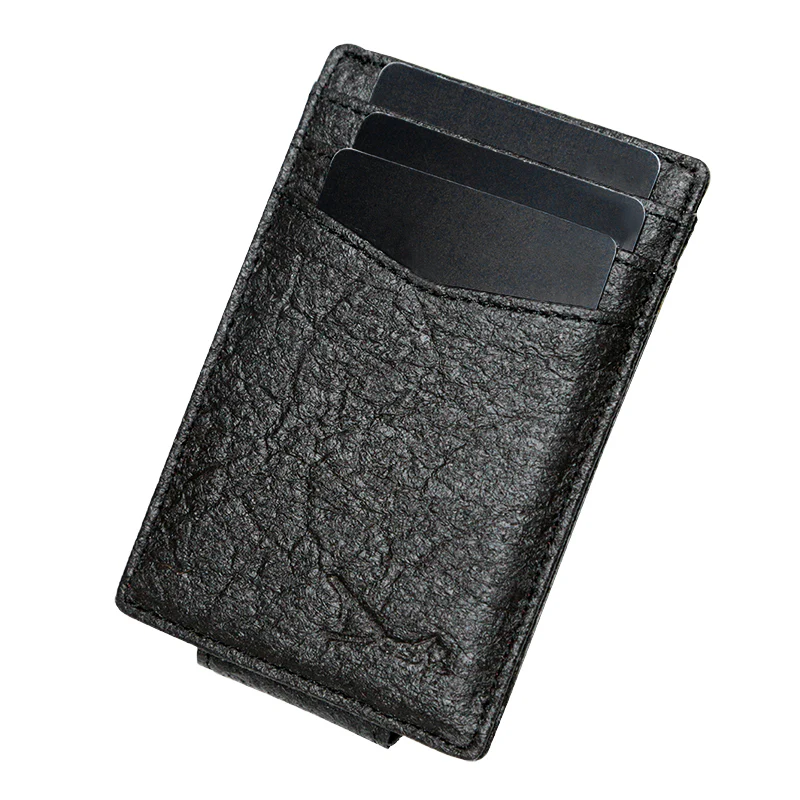 Doshi Pinatex Sustainable Vegan Card Holder with Money Clip - Image 4
