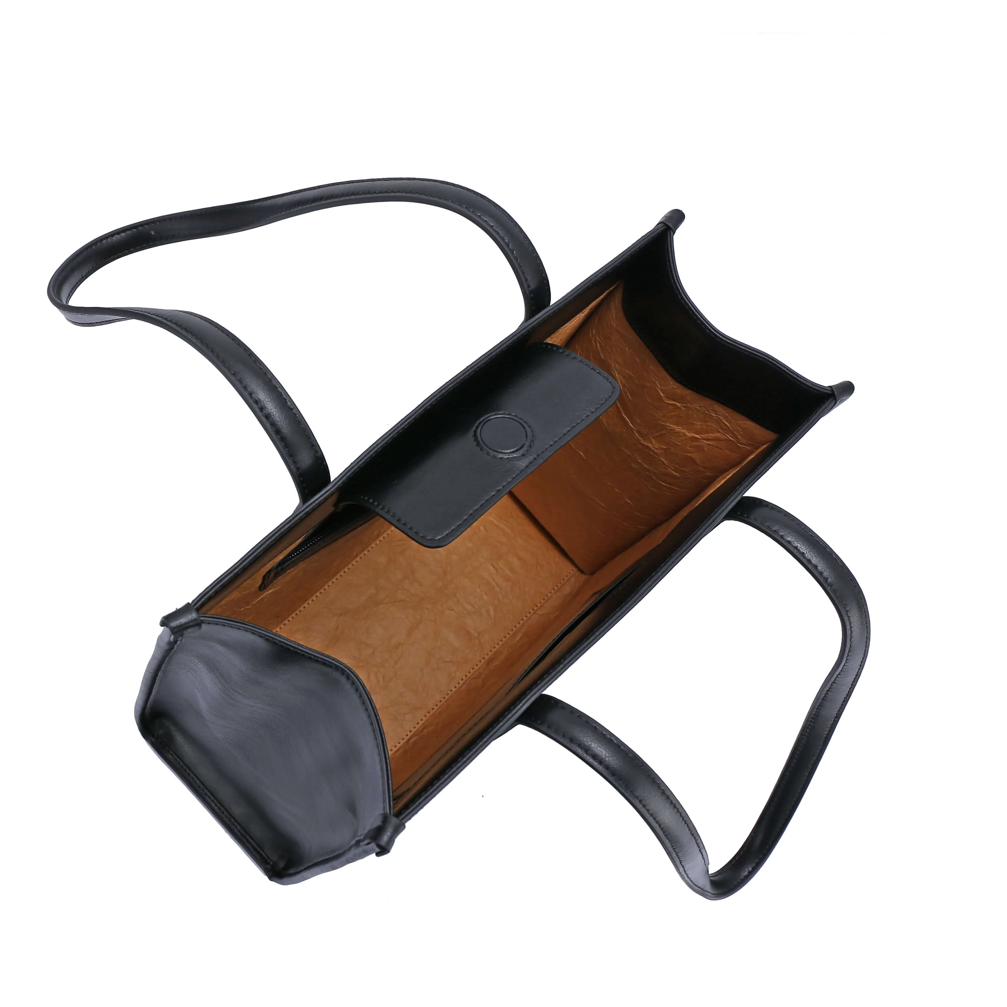 Portrait Tote 2 - Floral Kraft Paper Vegan Tote - Image 7