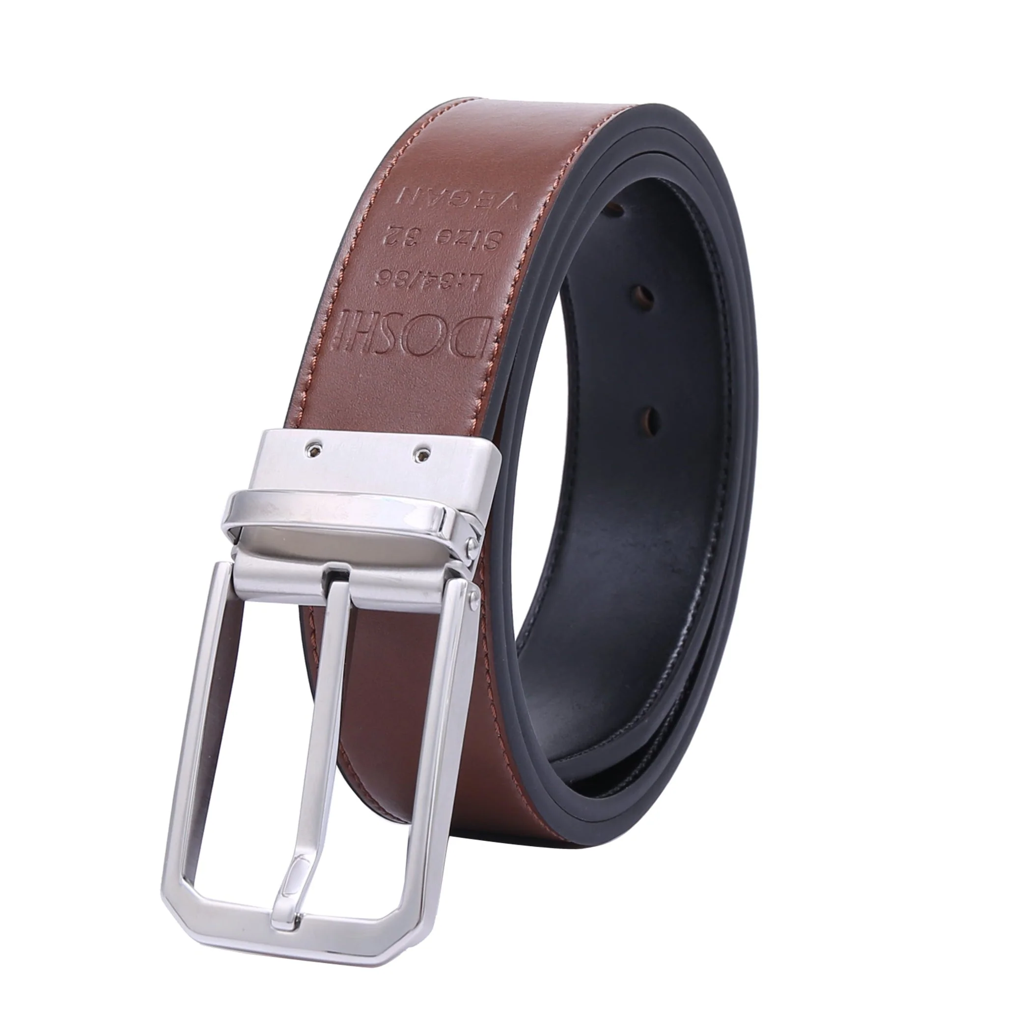 Professional Reversible 1 - Polished SS Vegan Belt - Image 4