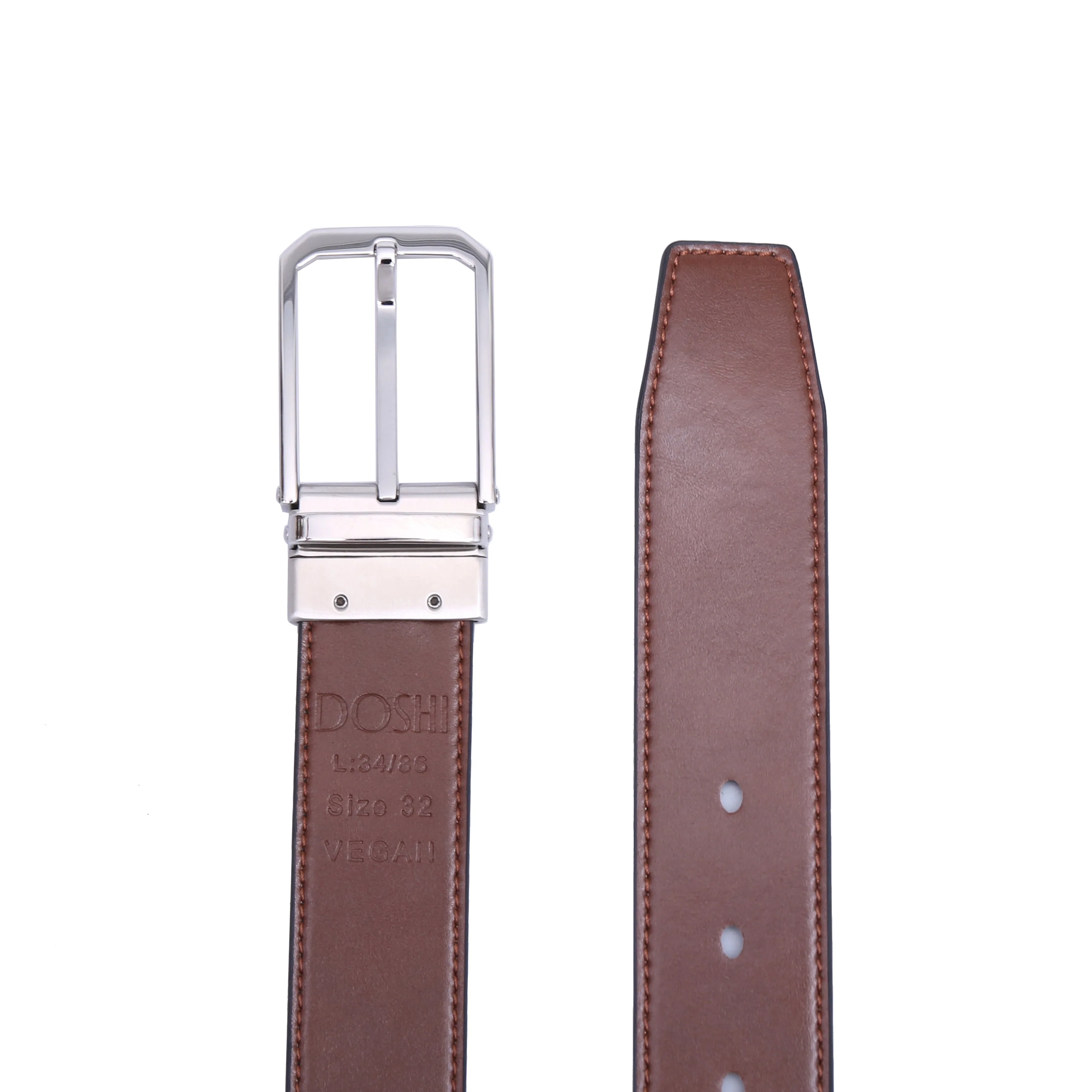 Professional Reversible 1 - Polished SS Vegan Belt - Image 6