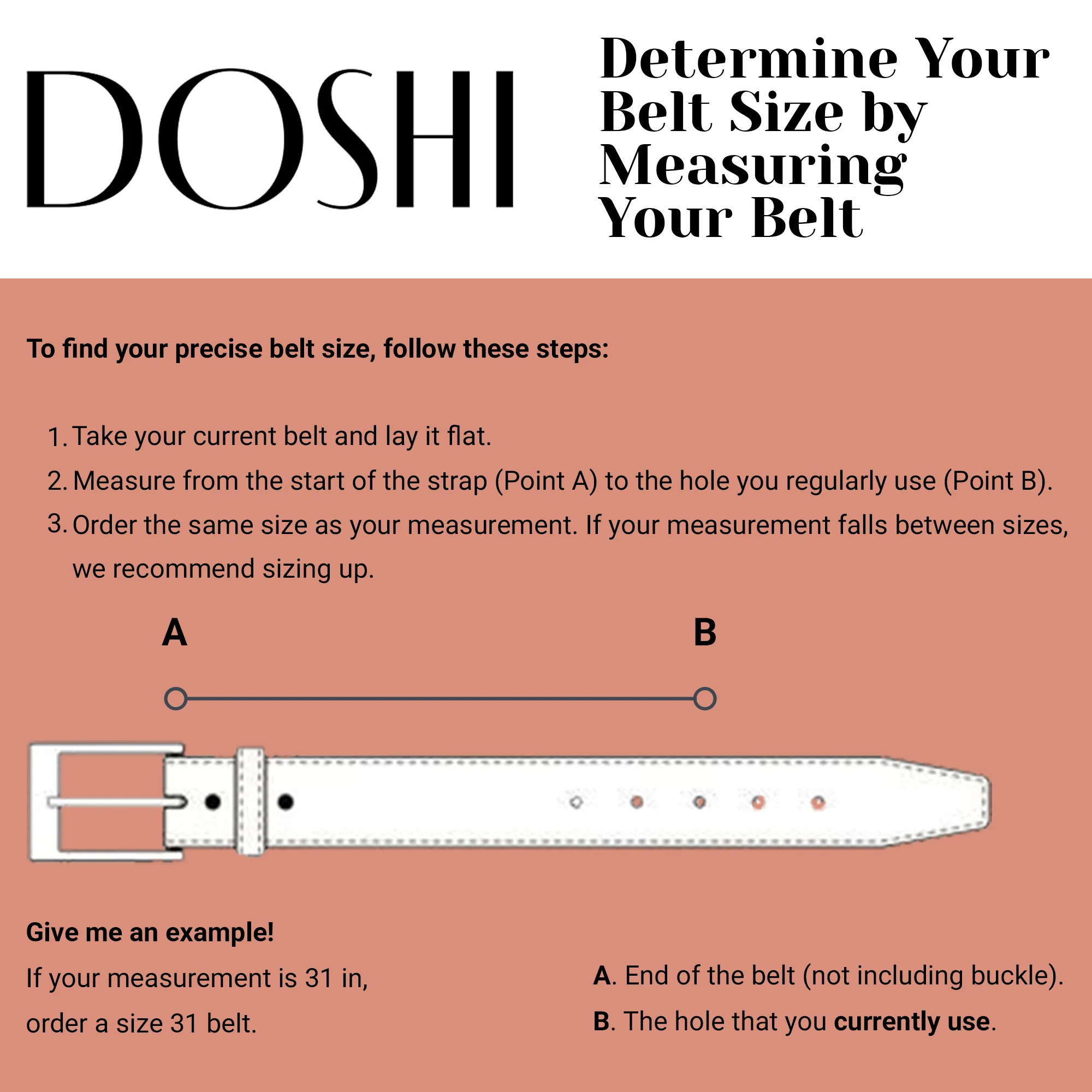 Skinny Belt - Rose Gold Buckle - Image 4