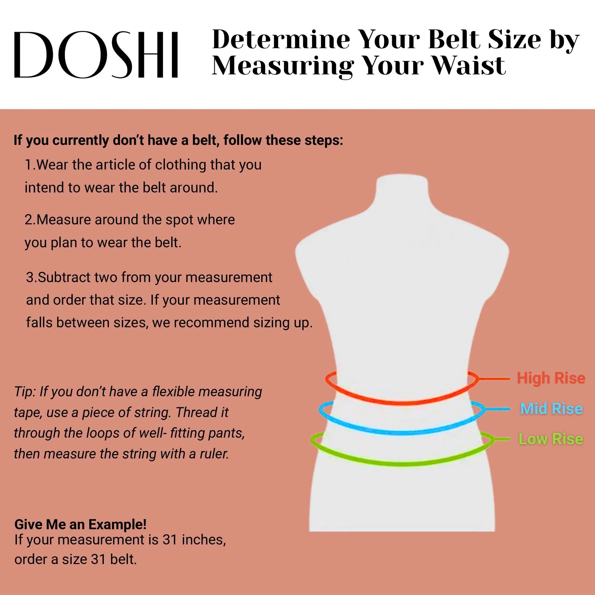 Skinny Belt - Rose Gold Buckle - Image 5